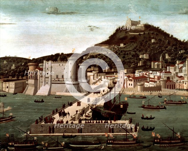 Return to port of the fleet of King Ferdinand I of Naples, the Battle of Ischia (07/06/1464) agai…