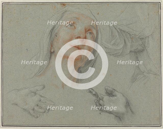 Studies for Saint Anne in "Education of the Virgin". Creator: Agostino Masucci.