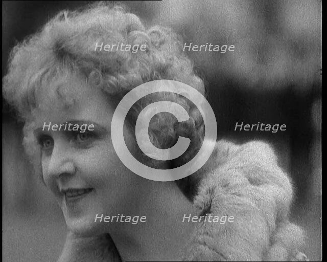 Close up Shot of British Actress Betty Balfour Outdoors Looking at the Distance, 1920. Creator: British Pathe Ltd.