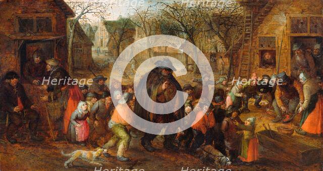 Blind Hurdy-Gurdy Player, c.1606-c.1610. Creator: David Vinckboons.