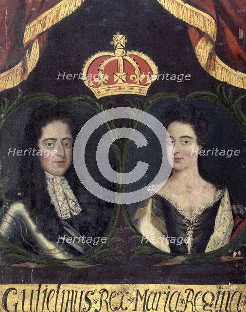 Portrait of William and Mary, (c late 18th century?). Creator: Unknown.
