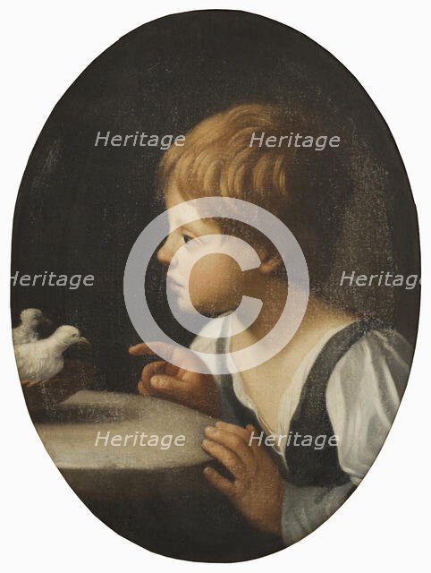 Child with Two Doves. Detail from "The Purification of the Virgin". Creator: Unknown.