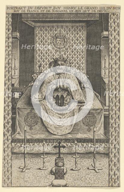 Funeral effigy of Henry IV, King of France, 1610., 1610. Creator: Anon.