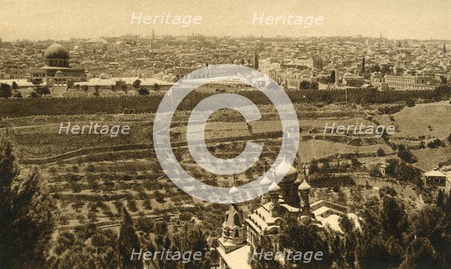 'Jerusalem from the Mount of Olives', c1918-c1939. Creator: Unknown.