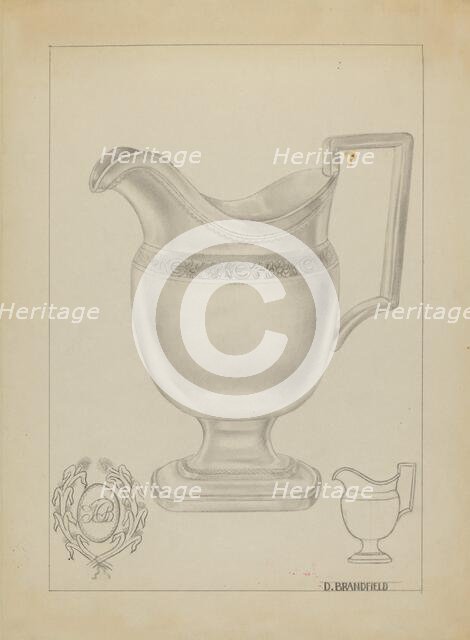Silver Pitcher, c. 1936. Creator: D. Brandfield.