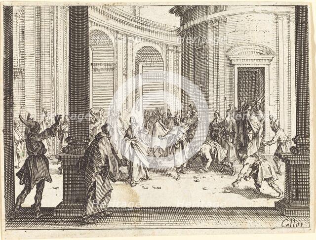 Stoning of Jesus, 1635. Creator: Jacques Callot.