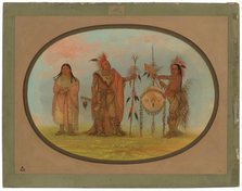 Two Saukie Chiefs and a Woman, 1861/1869. Creator: George Catlin.
