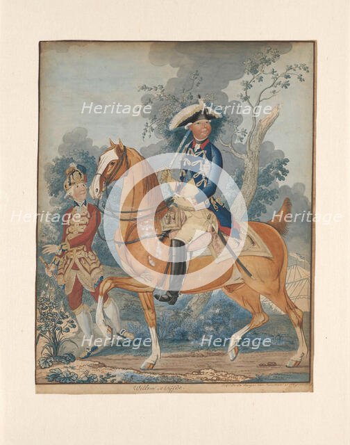 Willem V on horseback, 1778. Creator: Isaac Lodewijk La Fargue.