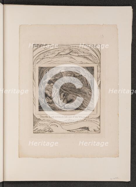 The Lord Answering Job out of the Whirlwind, 1825. Creator: William Blake.