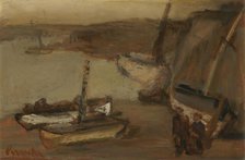 Fishing Harbour in Brittany, 1951. Creator: Constant Permeke.