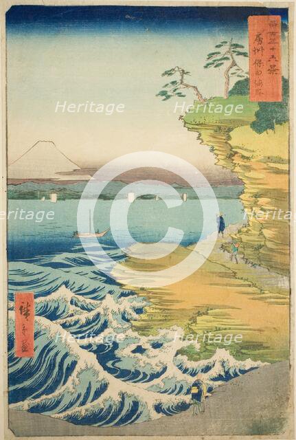 Hota Beach in Awa Province (Boshu Hota no kaigan), from the series "Thirty-six Views..., 1858. Creator: Ando Hiroshige.
