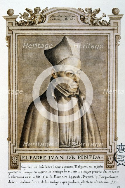 Juan de Pineda (1558-1637). Spanish jesuit. Author of 'Commentarium in job', in the book 'Libro d…