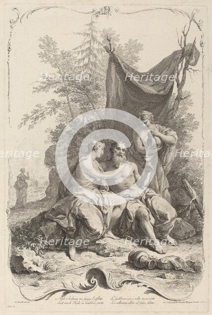 Lot and His Daughters, c. 1745. Creator: Joseph Wagner.
