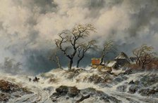 Dutch winter landscape (snowdrifts), 1870. Creator: Remigius Adrianus Haanen.