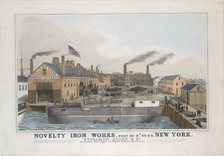 Novelty Iron works, Foot of 12th St. E.R. New York. Stillman, Allen & Co., Iron Founder..., 1841-44. Creator: George Endicott.
