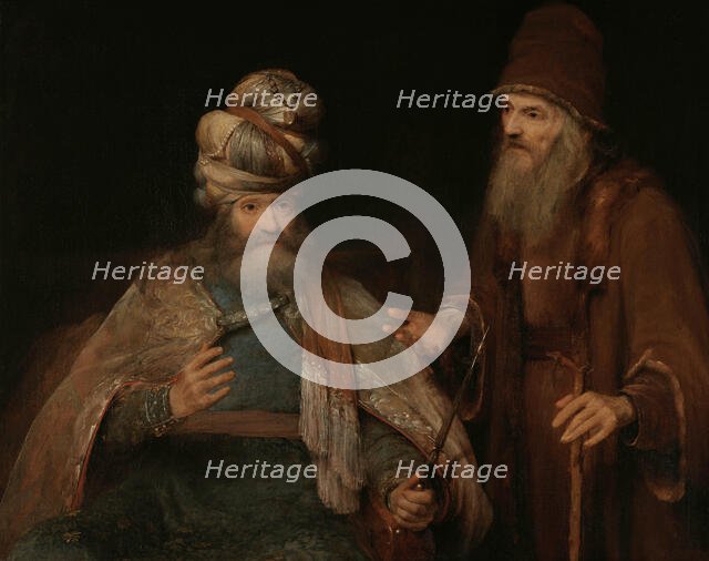 The prophet Nathan admonishes King David. Creator: Gelder, Aert de (1645-1727).