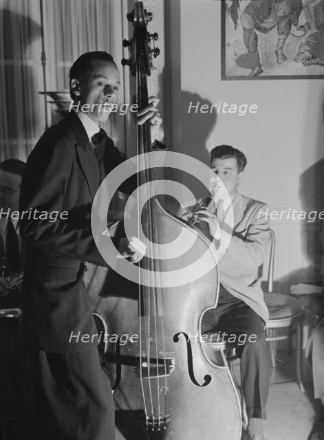 Portrait of Joe Marsala and Tommy Potter, Turkish Embassy, Washington, D.C., 1930. Creator: William Paul Gottlieb.