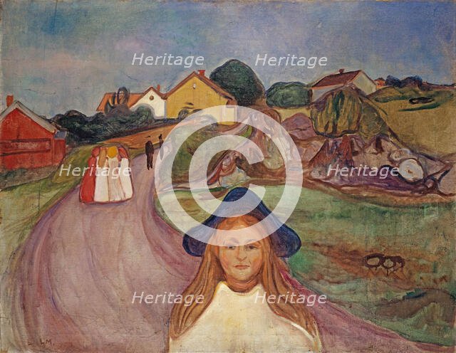 Road in Aasgaardstrand, 1901. Creator: Munch, Edvard (1863-1944).