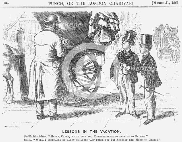 'Lessons in the Vacation', 1866. Artist: Unknown