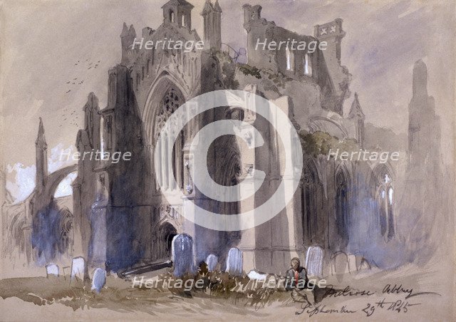 'Melrose Abbey', 1845. Artist: Sir John Gilbert