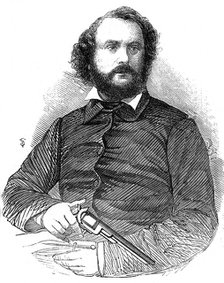 Samuel Colt (1814-1862), inventor of the Colt revolver, 1856. Artist: Unknown