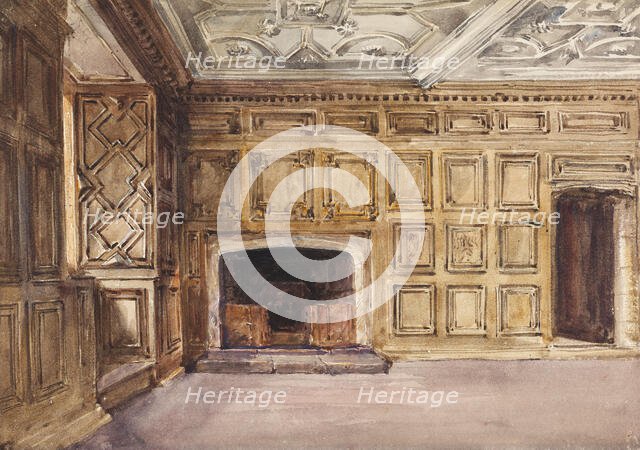 Bed Room, Haddon Hall, 1830-45. Creator: David Cox the Elder.