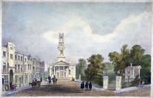 St Mary's Church and Croom's Hill, Greenwich, London, c1825.                                         Artist: Anon