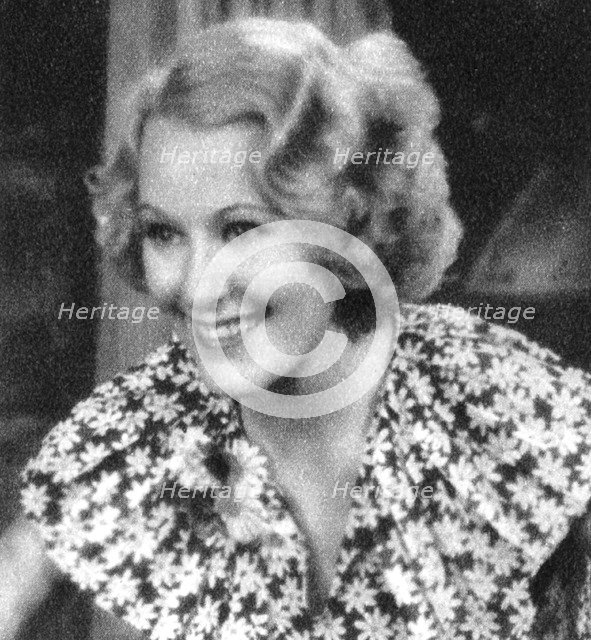 Grace Moore, American operatic soprano and Broadway and film actress, 1934-1935. Artist: Unknown