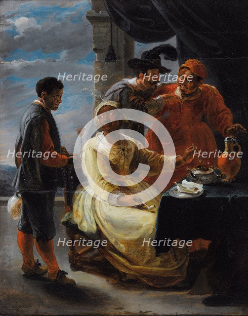 The Tasting Tobacco. Artist: Herp, Willem van, the Elder (c. 1614-1677)