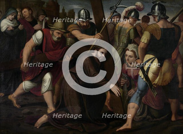 The Bearing of the Cross, 1565. Creator: Lambert van Noort.