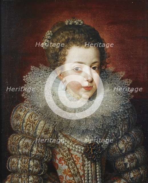 Portrait of Elisabeth of France (1602-1644), Queen consort of Spain. Artist: Pourbus, Frans, the Younger (1569-1622)