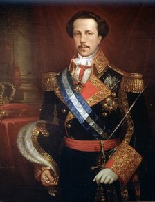 Francisco de Asís of Bourbon (1822 - 1902), husband of Isabella II, oil painting of 1848.