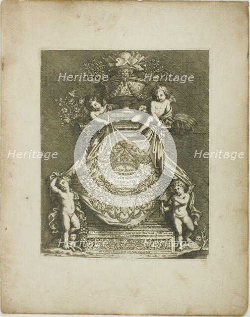 Plate One, from A New Book of Ornaments, 1704. Creator: Simon Gribelin.