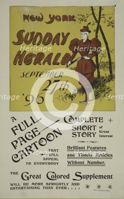 New York Sunday herald. September 27th '96, c1893 - 1897. Creator: Unknown.