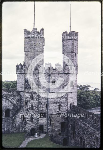 Eagle Tower, Caernarfon Castle, Caernarvonshire, North Wales, 1962. Creator: Norman Barnard.