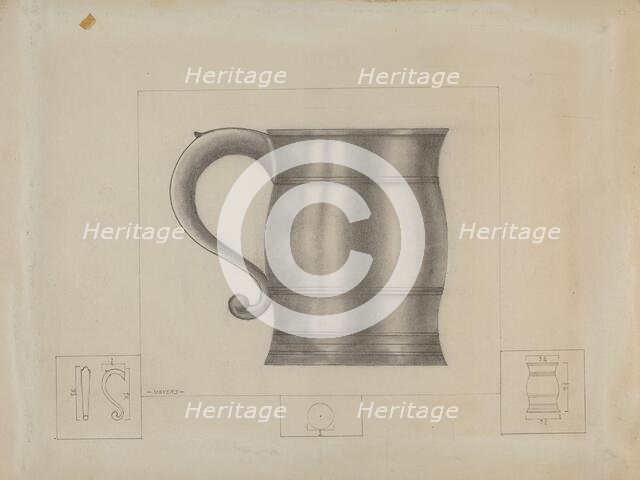 Pewter Tankard, c. 1936. Creator: Henry Meyers.