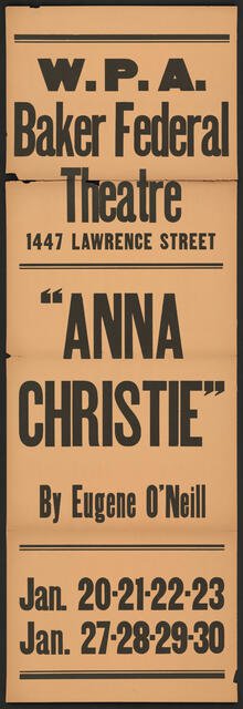 Anna Christie, Denver, 1938. Creator: Unknown.