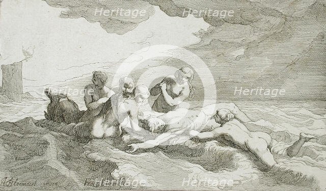 Hero and Leander, 17th century. Creator: Frederick Bloemaert.