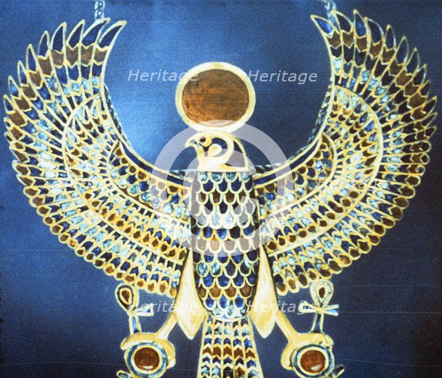 Pectoral showing the god Horus, Ancient Egyptian, 18th Dynasty, c1325 BC. Artist: Unknown