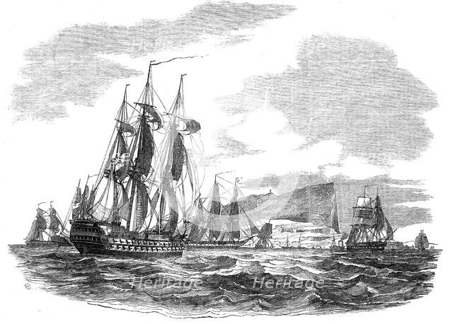The British Fleet off Gibraltar, 1844. Creator: Unknown.