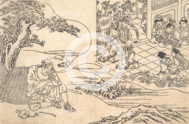 Parody of the Tale of Young Man Lu: A Fisherman Dreaming, ca. 1700. Creator: Unknown.