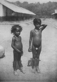 'Tamil Estate Children', c1890, (1910). Artist: Alfred William Amandus Plate.