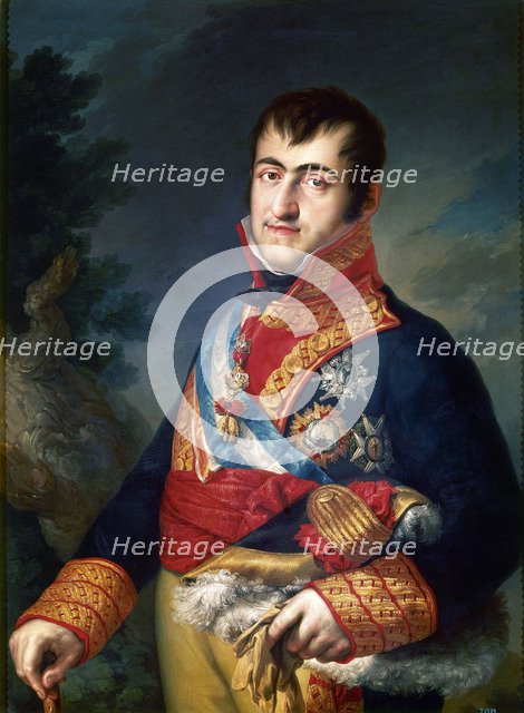 Portrait of King Ferdinand VII of Spain, 1814-1815. Artist: López Portaña, Vicente (1772-1850)