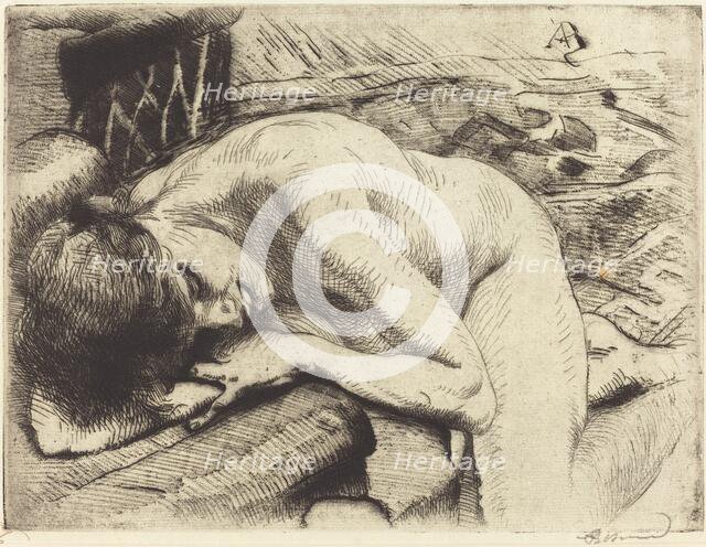 Model Asleep on the Floor (Le modèle endormi à terre), 1885. Creator: Paul Albert Besnard.