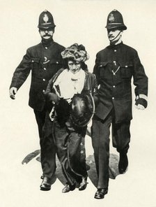 Suffragette being arrested, c1910, (1947). Creator: Unknown.