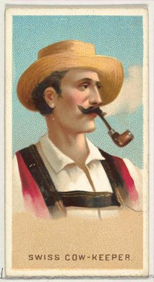 Swiss Cow-Keeper, from World's Smokers series (N33) for Allen & Ginter Cigarettes, 1888. Creator: Allen & Ginter.