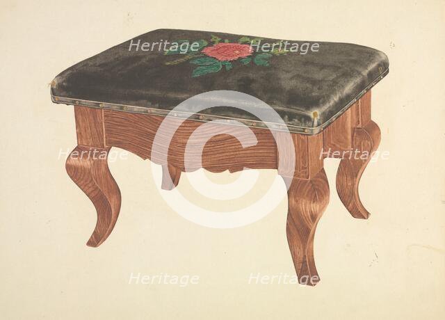 Footstool, c. 1939. Creator: Frank Eiseman.