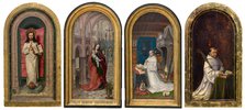 Diptych of Christiaan de Hondt, Abbot at Ten Duinen, 1499. Creator: Master of 1499.