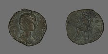 Sestertius (Coin) Portraying Julia Mamaea, 230. Creator: Unknown.