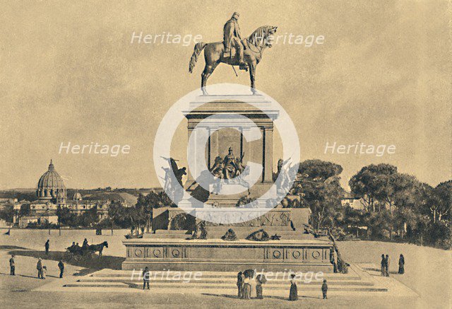 'Roma - Janiculum Hill - Monument to Garibaldi, by Emilio Gallori', 1895', 1910. Artist: Unknown.